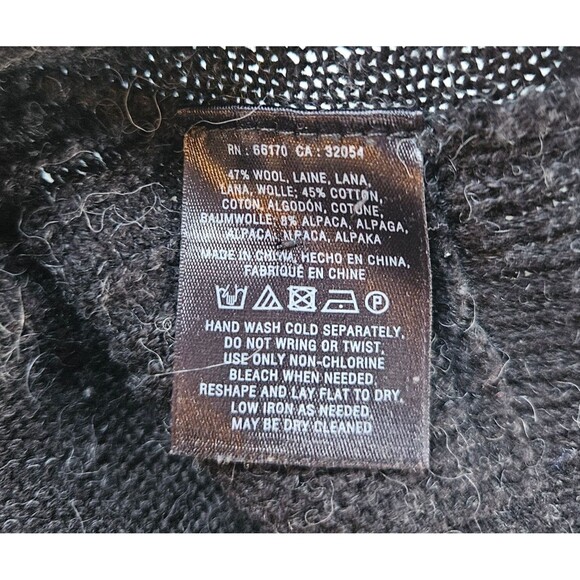 Anthropologie MOTH Small Charcoal Gray Wool Alpaca Blend Hi Low Sweater - Picture 8 of 10